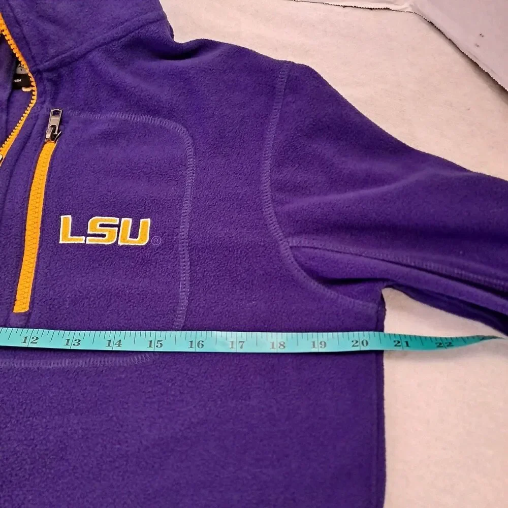 Colosseum Athletics LSU Men's Purple Full Zip Long Sleeve Fleece Jacket Size S